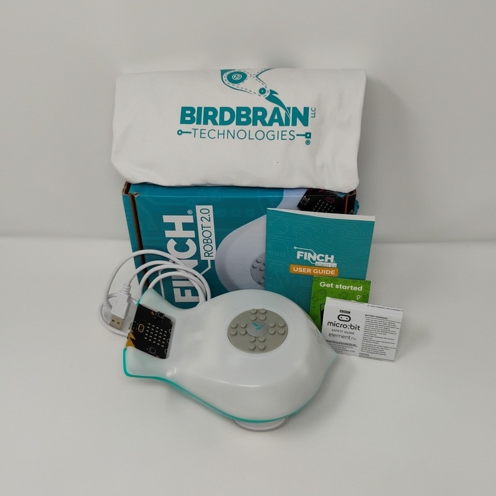 Birdbrain Finch Coding Robot 2.0 Complete w micro:bit, User Guide & Storage Bag